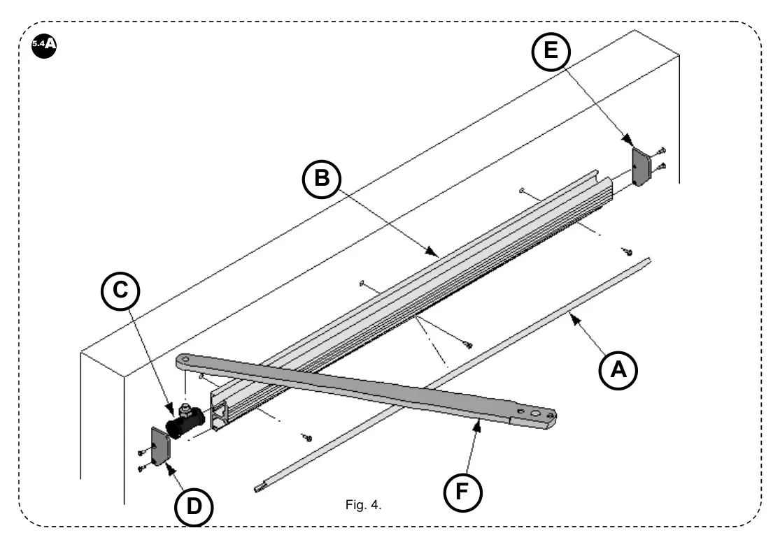 Рис. 4 — Компоненти жорсткого важеля та напрямної