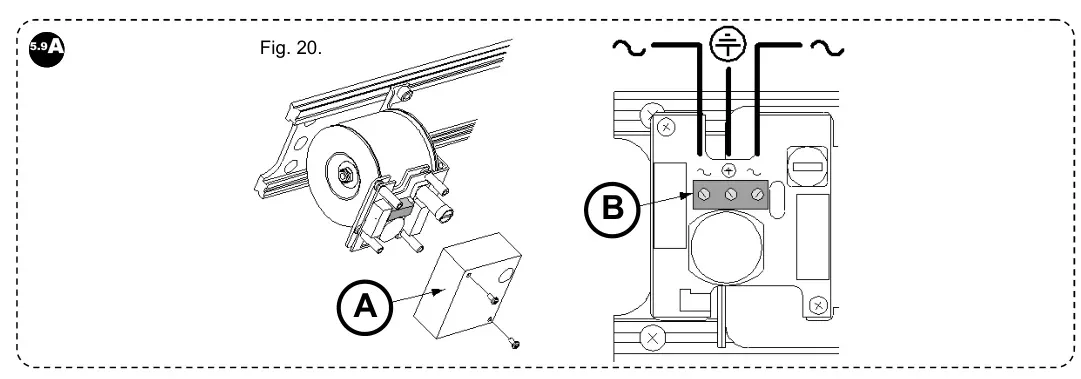 Рис. 20 — Підключення живлення до оператора