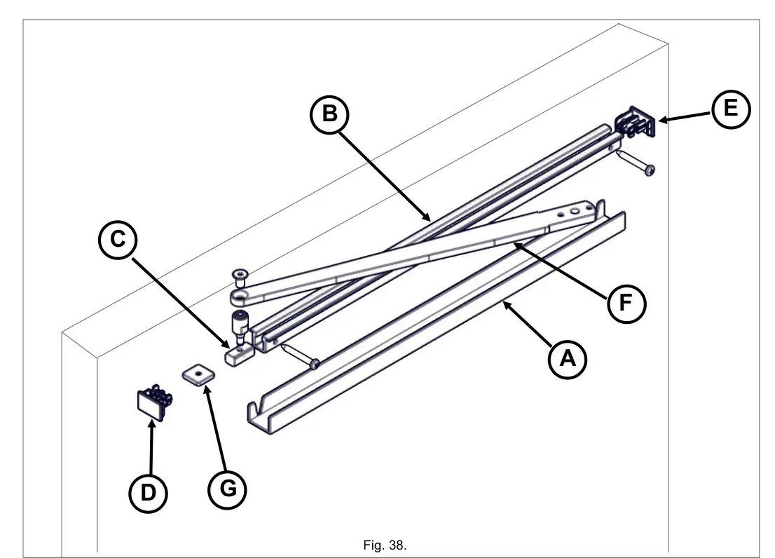 Рис. 38 — Компоненти напрямної SLIM важеля