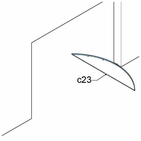 Початкове встановлення дугового сегмента окантовки C23