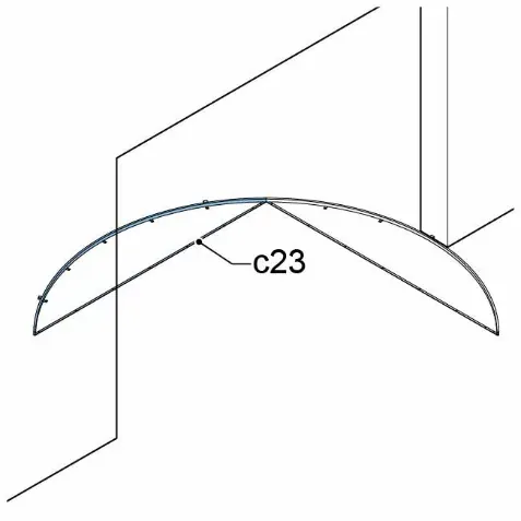 Встановлення другого дугового сегмента окантовки C23
