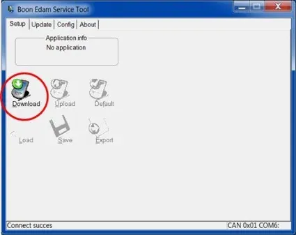 Вікно Boon Edam Service Tool для роботи з конфігурацією