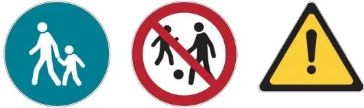Піктограми наклейок безпеки для проходу та попередження